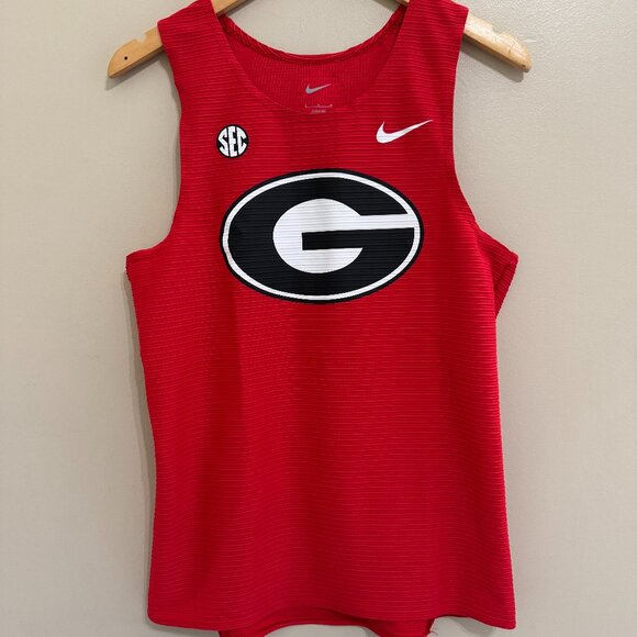 Nike Pro Elite SEC UGA Georgia Team Issue Running Racing Track Singlet Mens M - Picture 2 of 11